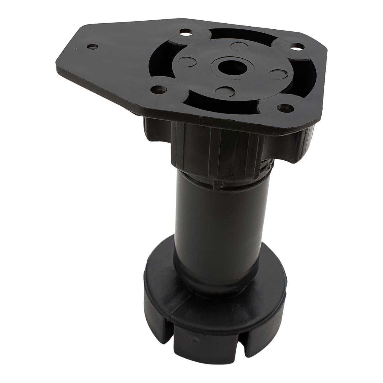 Nóżka kuchenna h100 ze wspornikiem czarna