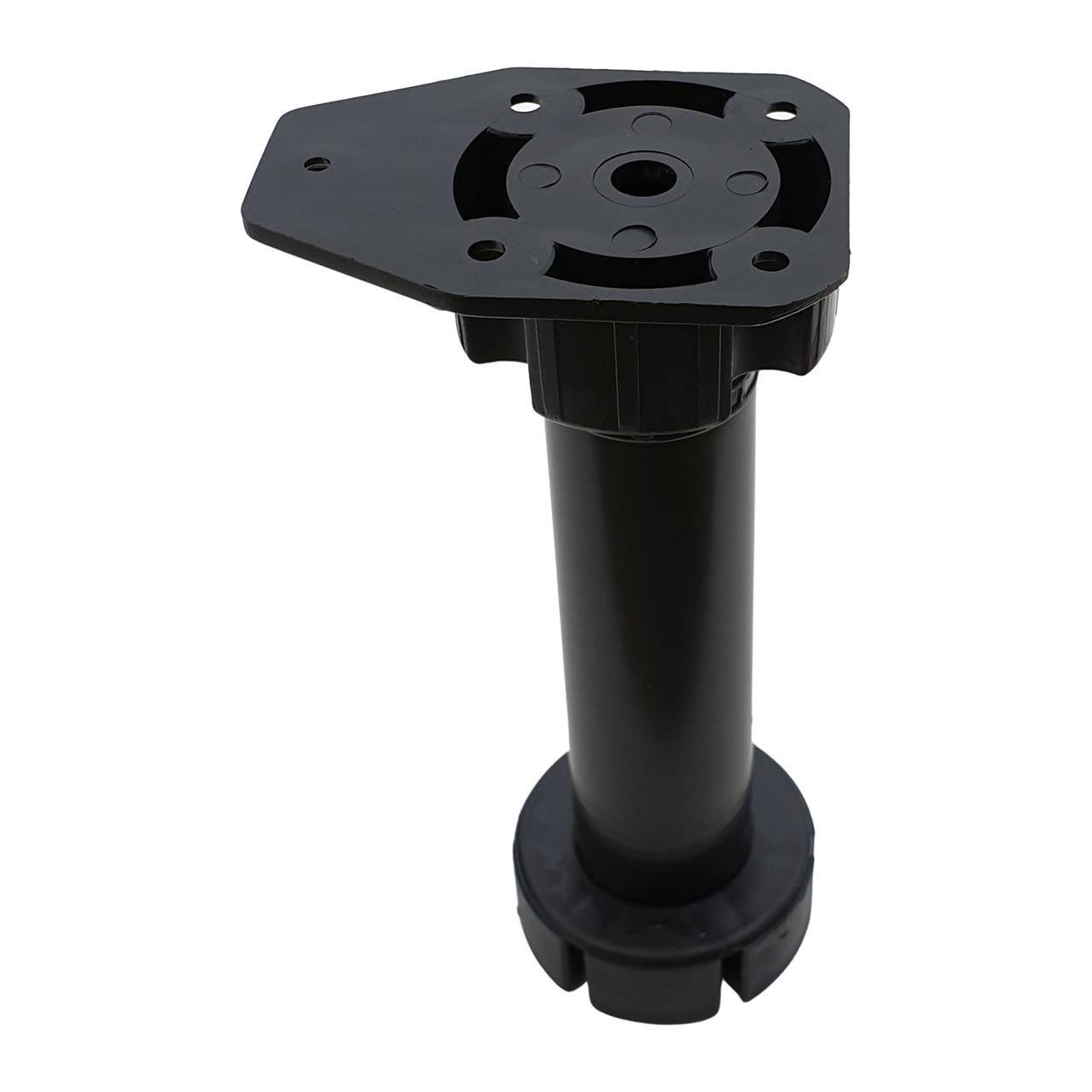 Nóżka kuchenna h150 ze wspornikiem czarna