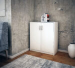 Komoda 2D Pojemna Skrytka, Biały - obrazek 3