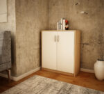 Komoda 2D Pojemna Skrytka, Dąb Sonoma/Biały - obrazek 3