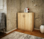 Komoda 2D Pojemna Skrytka, Dąb Sonoma - obrazek 3