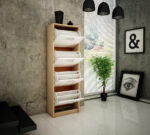 Szafka na buty 4K, Dąb Sonoma/Biały - obrazek 4