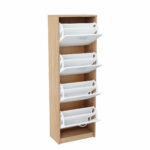 Szafka na buty 4K, Dąb Sonoma/Biały - obrazek 2