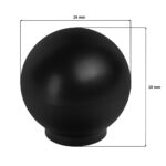 Uchwyt meblowy K1 gałka kulka czarny mat - wymiary