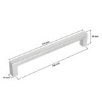 Uchwyt meblowy KW160 alu mat - wymiary