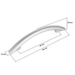 Uchwyt meblowy łuk alu mat - wymiary