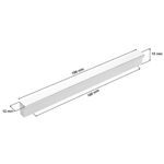 Uchwyt meblowy P160 160mm chrom połysk - wymiary