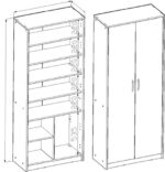 Regał Simple R4, Dąb Sonoma/Biały - obrazek 7