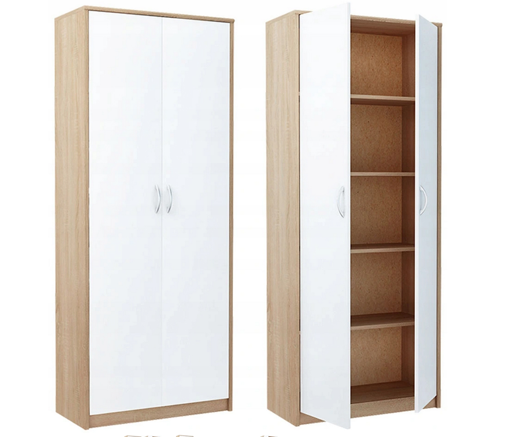 Regał simple dąb sonoma/biały