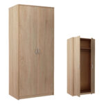 Szafa ubraniowa 2D, drążek, półka, Dąb Sonoma