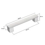 Uchwyt meblowy UC 128mm alu mat - wymiary