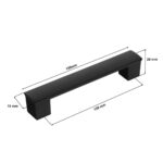 Uchwyt meblowy UC 128mm czarny mat - wymiary