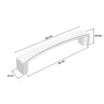 Uchwyt meblowy UG 96mm chrom połysk - wymiary