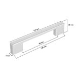 Uchwyt melbowy UL alu mat - wymiary