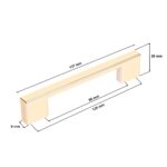 Uchwyt meblowy UL 96/128mm złoty - wymiary