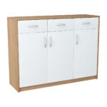 komoda potrójny szyk dąb sonoma/biały