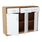 Komoda 3D3S Potrójny Szyk, Dąb Sonoma/Biały - obrazek 2