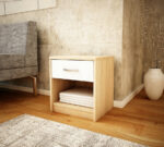 Szafka nocna Dąb sonoma/Biały - obrazek 3