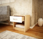 Szafka nocna Dąb sonoma/Biały - obrazek 4