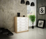 Szafka na buty Pasja 5K, Dąb Sonoma/Biały - obrazek 3