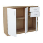 Komoda 3D2S Harmonia, Dąb Sonoma/Biały - obrazek 2