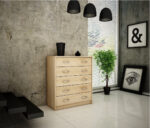 Komoda 5S Dąb Sonoma - Szuflady - obrazek 3